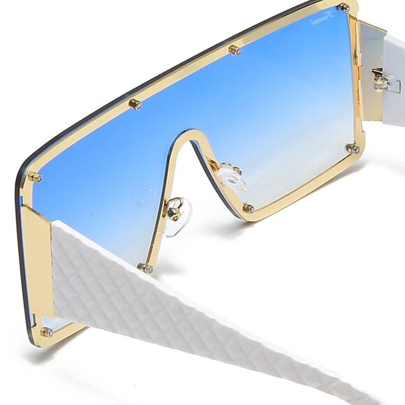 Oversized Flat Top Square Women's Sunglasses - Picture 3 of 8